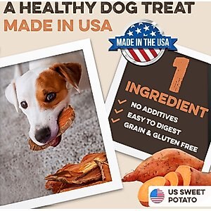 Brutus & Barnaby Sweet Potato Slices Dehydrated Dog Chews, 1-lb bag
