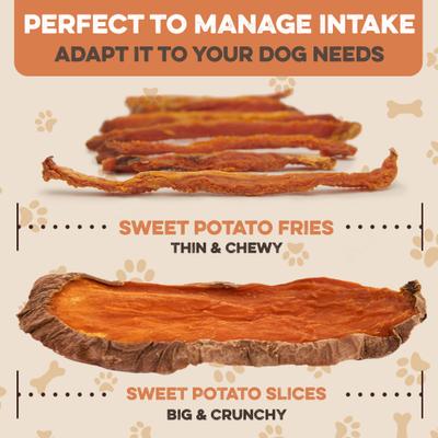 Show full view: Brutus & Barnaby Single Ingredient Sweet Potato Fries Grain-Free Dehydrated Dog treats, 8-oz bag slide 6 of 10