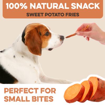 Show full view: Brutus & Barnaby Single Ingredient Sweet Potato Fries Grain-Free Dehydrated Dog treats, 8-oz bag slide 4 of 10