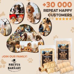 Brutus & Barnaby Rawhide-Free Beef Cheek Rolls Long Lasting Dog Chews, 10 to 12-inch, 4 count slide 2 of 8