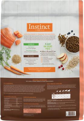 Show full view: Instinct Be Natural Adult Real Salmon & Brown Rice Recipe Dry Dog Food, 24-lb bag slide 8 of 9
