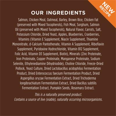 Show full view: Instinct Be Natural Adult Real Salmon & Brown Rice Recipe Dry Dog Food, 24-lb bag slide 6 of 9