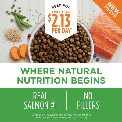 Show full view: Instinct Be Natural Adult Real Salmon & Brown Rice Recipe Dry Dog Food, 24-lb bag slide 4 of 9