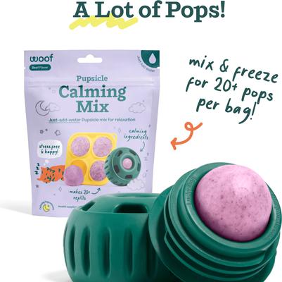 Show full view: Woof Pupsicle Mix Calming Lickable Dog Treats, 5.5-oz bag slide 3 of 8