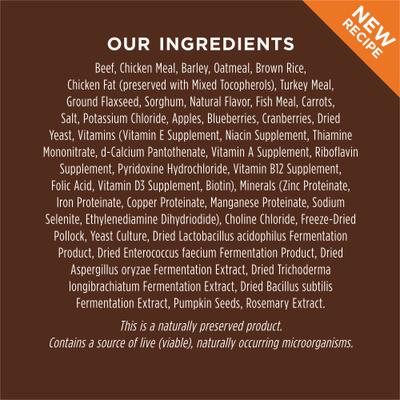 Show full view: Instinct Be Natural Adult Real Beef & Barley Recipe Dry Dog Food, 25-lb bag slide 8 of 11