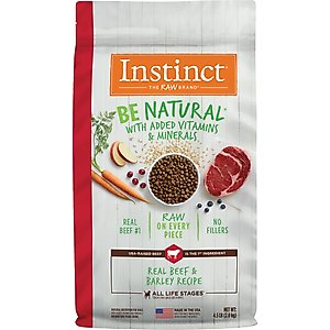 Instinct Be Natural Adult Real Beef & Barley Recipe Dry Dog Food, 4.5-lb bag
