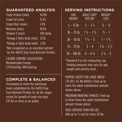 Show full view: Instinct Be Natural Adult Real Lamb & Oatmeal Recipe Dry Dog Food, 4.5-lb bag slide 7 of 10