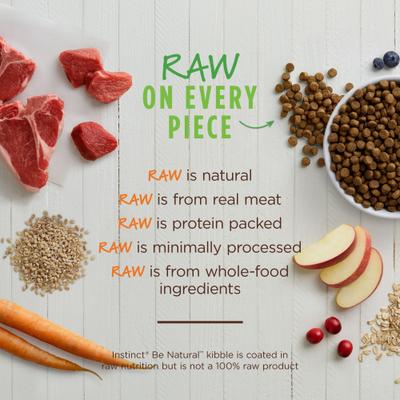 Show full view: Instinct Be Natural Adult Real Lamb & Oatmeal Recipe Dry Dog Food, 4.5-lb bag slide 5 of 10