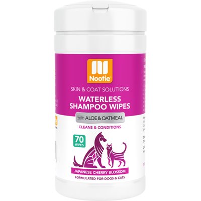 Nootie Nootie Japanese Cherry Blossom Dog & Cat Waterless Shampoo Wipes, 70 count