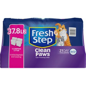 Fresh Step Clean Paws Multi-Cat Scented Clumping Cat Litter, 37.8-lb