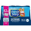 Fresh Step Extreme Mountain Spring Febreze Scented Clumping Clay Cat Litter, 10.5-lb bag, pack of 4