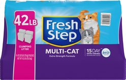 Fresh Step Multi-Cat Extra Strength Scented Clumping Cat Litter, 42-lb slide 2 of 9