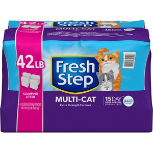 Fresh Step Multi-Cat Extra Strength Scented Clumping Cat Litter, 42-lb