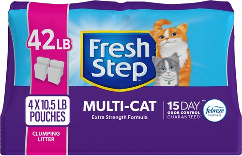 Fresh Step Multi-Cat Extra Strength Scented Clumping Cat Litter