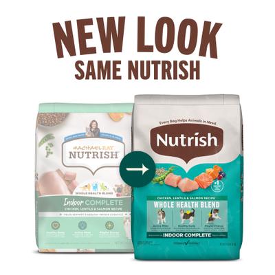 Show full view: Nutrish Whole Health Blend Indoor Complete Chicken with Lentils & Salmon Recipe Dry Cat Food, 28-lb bundle  slide 3 of 14