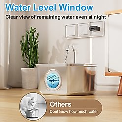Casfuy PWS-154 Quiet Stainless Steel Dog & Cat Water Fountain with Dual Flow Modes, 108-oz slide 2 of 7
