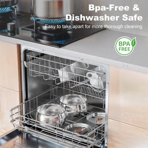 Casfuy PWS-143 Stainless Steel Cat & Dog Water Fountain with Swan-Neck Copper Spout, 135-oz