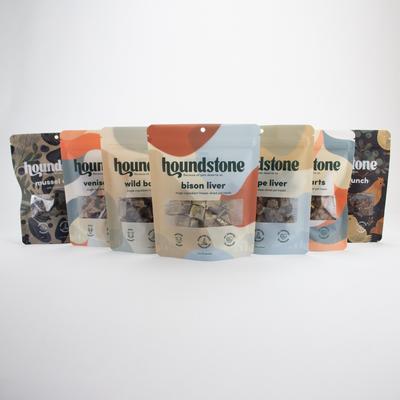 Show full view: Houndstone Chicken Crunch Chicken & Blueberries Freeze-Dried Dog Treats, 2-oz bag slide 6 of 8