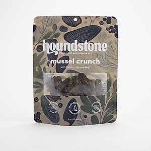 Houndstone Mussel Crunch Mussel, Blueberries & Kelp Freeze-Dried Dog Treats, 2-oz bag