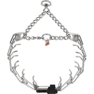 Herm Sprenger Stainless Steel Ultra-Plus ClicLock Prong Dog Training Collar, Chrome, 18-in neck, 3.2-mm wide