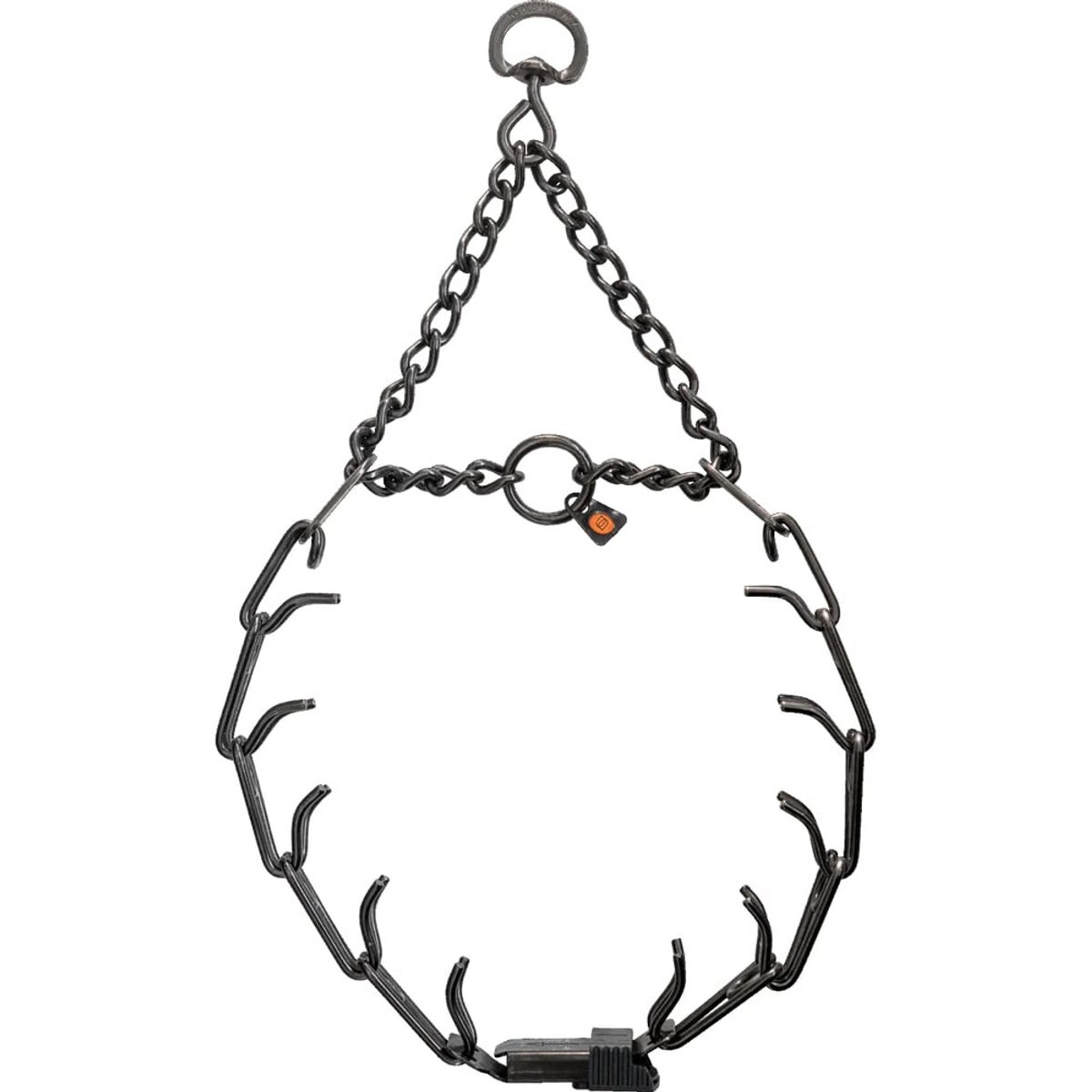 Herm Sprenger ULTRA-PLUS Prong Training Collar with Assembly Chain & ClicLock, Black Stainless, Short Links
