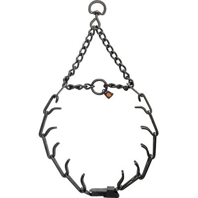 Herm Sprenger Herm Sprenger ULTRA-PLUS Prong Training Collar with Assembly Chain & ClicLock, Black Stainless, Short Links