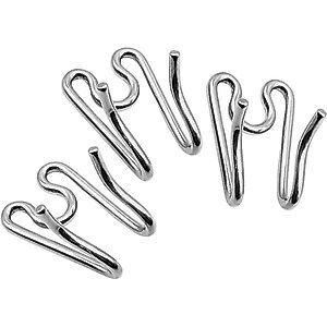 Herm Sprenger Micro Middle Links Dog Collar Accessory, Chrome, 1.5-mm x 3/4-in, 3 count