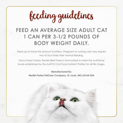 Show full view: Fancy Feast Classic Tender Beef Feast Canned Cat Food, 3-oz can, case of 4 slide 8 of 10