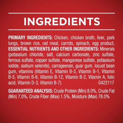Show full view: Purina ONE SmartBlend Adult Classic Ground Chicken & Brown Rice Entree Canned Dog Food, 13-oz can, case of 4 slide 5 of 10