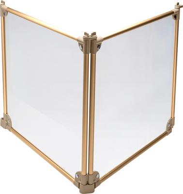 Show full view: Front Row 2-Panel Transparent Panels & Aluminum Rods Foldable Dog & Cat Expansion Kit, Gold/Clear slide 4 of 5