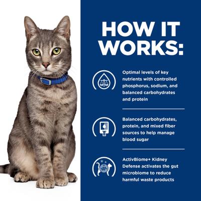 Show full view: Hill's Prescription Diet Multi-Organ Support Chicken Dry Cat Food, 4-lb bag slide 8 of 10