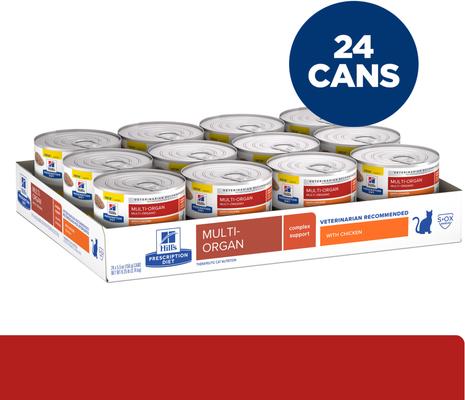 Show full view: Hill's Prescription Diet Multi-Organ Support Chicken Wet Cat Food, 5.5-oz can, case of 24 slide 3 of 10