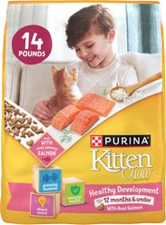 Kitten Chow Healthy Development Salmon Flavor Dry Cat Food, 14-lb bag