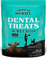 American Journey Grain-Free Medium Dental Dog Treats Mint Flavor, 36 count