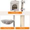 Show in main carousel: GOOPAWS 37-in Faux Fur Cat Tree & Condo with Basket, Light Grey slide 4 of 7