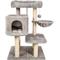 Show in main carousel: GOOPAWS 43-in Faux Fur Top Perch Cat Tree & Condo, Light Grey slide 1 of 7