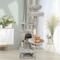 Show in main carousel: GOOPAWS Multi-Level 57-in Faux Fur Cat Tree & Condo with Hammock, Light Grey slide 7 of 7