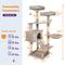 Show in main carousel: GOOPAWS Multi-Level 57-in Faux Fur Cat Tree & Condo with Hammock, Light Grey slide 6 of 7