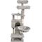 Show in main carousel: GOOPAWS Multi-Level 57-in Faux Fur Cat Tree & Condo with Hammock, Light Grey slide 2 of 7