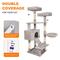 Show in main carousel: GOOPAWS Multi-Level 57-in Faux Fur Cat Tree & Condo with Hammock, Light Grey slide 3 of 7