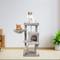 Show in main carousel: GOOPAWS 38-in Faux Fur Top Perch Cat Tree & Condo with Basket, Light Grey slide 7 of 7