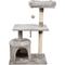 Show in main carousel: GOOPAWS 38-in Faux Fur Top Perch Cat Tree & Condo, Light Grey slide 1 of 7