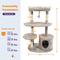 Show in main carousel: GOOPAWS 3-Tier 48-in Faux Fur Top Perch Cat Tree & Condo, Light Grey slide 6 of 7