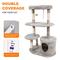 Show in main carousel: GOOPAWS 3-Tier 48-in Faux Fur Top Perch Cat Tree & Condo, Light Grey slide 3 of 7