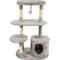 Show in main carousel: GOOPAWS 3-Tier 48-in Faux Fur Top Perch Cat Tree & Condo, Light Grey slide 1 of 7