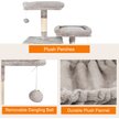 Show in main carousel: GOOPAWS Multi-Level 63-in Faux Fur Cat Tree & Condo with Hammock, Light Grey slide 5 of 7