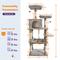 Show in main carousel: GOOPAWS Multi-Level 63-in Faux Fur Cat Tree & Condo with Hammock, Light Grey slide 6 of 7