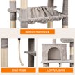 Show in main carousel: GOOPAWS Multi-Level 63-in Faux Fur Cat Tree & Condo with Hammock, Light Grey slide 4 of 7