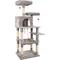Show in main carousel: GOOPAWS Multi-Level 63-in Faux Fur Cat Tree & Condo with Hammock, Light Grey slide 2 of 7