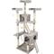 Show in main carousel: GOOPAWS Multi-Level 73-in Faux Fur Cat Tree & Condo, Light Grey slide 1 of 7